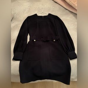 Club Monaco Long Sleeve Belted Pocket Dress